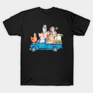 Farm Animals Farm Truck Funny farmers Gift T-Shirt